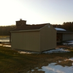 12x16 Gable 7' Sides Steel Entry Door Genessee Town Park #4